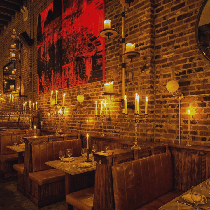 Sadelle's exposed brick walls